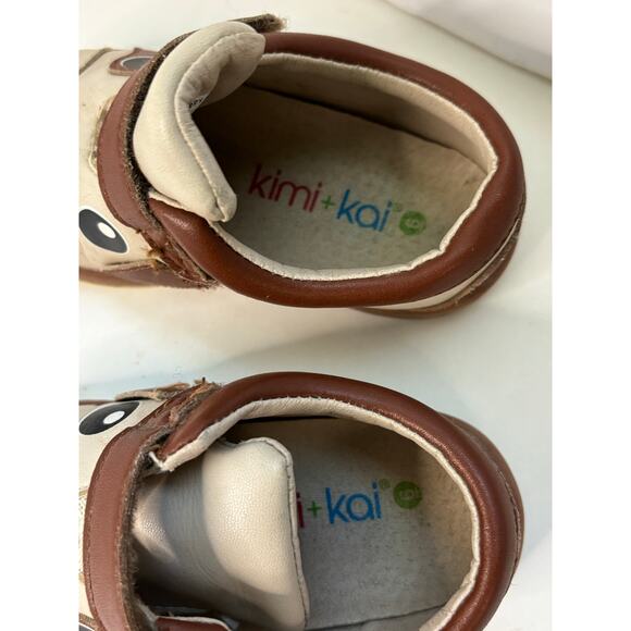 Kimi + Kai Toddler Boys Shoes Size 6 Puppy Dogs Dog Brown - Picture 3 of 5